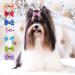 HOTKMB Dog Hair Bows 50 Pieces Pet Hair Bows with Elastic Rubber Bands Doggy Kitten Topknot Attachment for Long Hair Small Dog Cat Puppy Hair Bows Colors Randomly - Buy Online on GoSupps.com