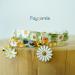 Faygarsle Cotton Breakaway Cat Collar with Bell Daisy Charm - Green & Orange - Buy Online on GoSupps.com