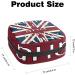 Anna Cowper England Flag Sanitary Napkin Storage Bag - Keep Calm and Love, Menstrual Cup & Tampon Pouch for Women, Teen Girls - Multi-colored - Buy Online on GoSupps.com