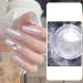 Poudre chrom e blanche scintillante pour manucure effet miroir - Buy Online on GoSupps.com