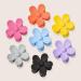 Flower Hair Clip, 7 PCS Cute Matte Jelly Hair Clips, Colorful Nonslip Large Hair Claw, Large Hair Clips Strong Hold For Women Thin Hair (7pcs)