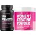 HAVASU NUTRITION Micronized Creatine Monohydrate for Women (100 Servings) & Saw Palmetto for Women Hair Complex (60 Servings)