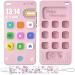 Scuwtocn Silicone Phone Teether for Baby Teething Toys for Baby 6-12 Months  Teething Toys for Babies 0-6 Months - Toddler Pretend Play Phone Chew Baby Toys - Pink Phone Teether - Pink