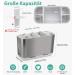 Brushed Nickel Electric Toothbrush Holder - Large Bathroom Organizer Set with Adjustable Partitions - Perfect for Family Drainage Solution - Buy Online on GoSupps.com