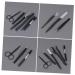 Frcolor Set of eyebrow trims set kit for trimming the eyebrow eyebrow brush brow razor eyebrow trimmer scissors eyebrow scissors tool folding groom eyebrow comb 19x9cm black