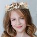 Gold Seashell Crown - Campsis Flower Girl Headpiece for Princess Birthday/Wedding - Buy Online on GoSupps.com