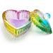 Sweet Heart Shape Acrylic Dappen Dish & Glass Cup | Acrylic Nail Art Kit with Cap Lid | Transparent Colored Glaze Bowl - Buy Online on GoSupps.com