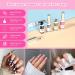Nail Art Polish Set - 6 Colors Gel Liner Kit for Nail Design with Thin Brush - Black, White, Glitter, Silver - Soak Off, Curing Required (8ml) - Buy Online on GoSupps.com
