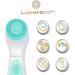 Lumineo Blemish Skin Facial Cleansing Brush with 3 Medical Silicone Heads & Cleansing Gel - Electric USB Brush for Acne-Prone Oily Skin in Turquoise - Buy Online on GoSupps.com
