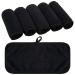 Kinhwa washcloth ferry 6 pieces of make-up remover microfiber make-up kiss soft & absorbent facial cleaning towels reusable & washable lint-free & luxurious black 15cm x 30cm black 6 pieces (1 Pack)