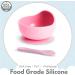 Xabono BPA-Free Baby Suction Plate Set with Silicone Spoon - Pink | Easy-to-Clean Suction Bowls for Baby's First Foods (SBBUK2022) - Buy Online on GoSupps.com