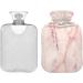 Pink Marble Hot Water Bottle 2L with Cover | Pain Relief for Pregnant Women | Soothing Hot Water Bag - Buy Online on GoSupps.com