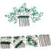 VINTORKY Green Branches and Leaves Hair Comb Crystal Bride Wedding Hair Comb Bride Crystal bridal hair comb rhinestone barrettes crystal leaf hair comb bridesmaid vintage rhinestones Metal - Buy Online on GoSupps.com