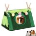 VERTUPET Guinea Pig Hideaway Bed House Small Animal Hideout Sturdy Guinea Pig Toys Cage Accessories for Rabbit Chinchillas Hamsters Ferrets Hedgehogs Bunny Glider Rats (Green M) M Green