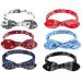 6 Pieces Women Headband Ladies Hair Band Bandana with Floral Print for Sports Dressing Face Washing Entertainment (6 Colors)