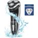 SweetLF Men's Electric Shaver (Plus 3 Blades) : Close and Clean Shave Easy to Clean Comfortable Grip (Quiet Charge Time: 1 Hour Use Time 120 min Black 2 Years Warranty