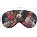 Two Birds Red Flower Sleeping Mask - Adjustable Soft Sleep Mask for Men Women & Kids | Light-Blocking Eye Cover & Blindfold - Buy Online on GoSupps.com