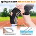iHuan Open Patella Knee Brace for Men & Women - Adjustable Compression Sleeve with Side Stabilizers for Meniscus Tear, MCL, ACL, Arthritis - Black Large - Buy Online on GoSupps.com