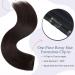 Real Hair Clip-In Extensions - 1PC 5 Clips Thick 7A Human Hair - Dark Brown 02# - Soft & Lightweight 25cm 65g - Buy Online on GoSupps.com