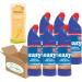 Easy Thick Bleach 24-Hour Toilet Bleach Cleaner 6x750ml - Powerful Formula Germ-Killing Strength | Includes Bonus DirtBuster Gloves by Sucasa