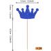 Rsstarxi 24 Pack Glitter Crown Cupcake Toppers Queen Crown Cupcake Toothpicks Baby Shower Cake Decorations for Queen Princess Theme Wedding Birthday Party Decorations Blue Design 4 Blue - Buy Online on GoSupps.com