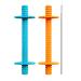 Lull Kids Hollow Teething Tubes - Baby Teething Toys for Babies 0-6 Months  Teething Toys for Babies 6-12 Months - Baby Teether  Teething Straws  Teething Sticks (Blue/Orange) orange  blue