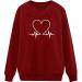 Women's Fall Crewneck Sweatshirt | Casual Long Sleeve Comfy Top | Trendy Graphic Loose Fit Pullover | X-Large, Wine - Buy Online on GoSupps.com