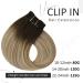 Vivien Clip-In Extensions | Real Remy Hair Balayage Dark Brown Ombre Platinum Blonde #4/14/60 | 25cm 7pcs 80g | 10 Inch Clip-In Hair - Buy Online on GoSupps.com