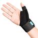 2U2O Compression Reversible Wrist Stabilizer Splint & Thumb for BlackBerry Thumb Arthritis Carpal Tunnel  Tendonitis Sprained Pain Relief Trigger Finger  S-M S/M