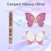 Vintage Butterfly Compact Mirror 2X/1X Magnification for Women - Purple - Buy Online on GoSupps.com