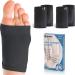 Ailaka 2 Pairs Compression Arch Support Sleeves  Cushioned Arch Support Braces Gel Pads for Flat Foot Pain Relief Plantar Fasciitis Heel Spurs 2 Pair (Pack of 1) Black