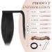 FESHFEN Straight Ponytail Extension | Natural Long Ponytail Hairpiece Medium Brown 12 | Clip in Synthetic Wrap Around Ponytail for Women Girls - Buy Online on GoSupps.com