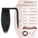 FESHFEN 12 Straight Ponytail Extension - Natural Black Wrap Around Clip in Hair Piece for Women/Girls - Synthetic Long Ponytail Hairpiece (Pack of 1) - Buy Online on GoSupps.com