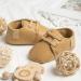 Infant Baby Boys Girls Oxford Shoes | Anti-Slip Toddler Sneakers 0-6 Months | Soft Rubber Sole, Khaki - Buy Online on GoSupps.com
