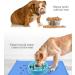 Toplory Waterproof Non-Slip Silicone Pet Bowl Pad - 53x37cm Blue Feeding Mat for Dogs & Cats | International Shipping - Buy Online on GoSupps.com