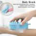 Silicone Body Scrubber Loofah 2 Pack - Exfoliating Bath Brush for Shower - Shampoo Brush - Soft Silicone Body Scrub for Men Women - Pink & Blue - Buy Online on GoSupps.com