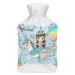 Mermaid Unicorn Hot Water Bottle With Cover Plush Bed Bottle Hand Warmer For Adults And Children 26.5X15.3cm
