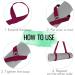 TECEUM Yoga Mat Strap - Adjustable Holder Sling for All Mats | Deep Raspberry Color | 64 IN - Buy Online on GoSupps.com