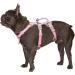 Huntboo dogs safety dishes break -off -safe dog harness reflective dishes with padded handle adjustable vest for small dogs go to walk train (pink s) pink small (pack with 1)