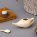 Premium Grade Ceramic Neti Pot for Sinus Relief - Dishwasher Safe - Cream Color - 225 ml Capacity - Buy Online on GoSupps.com