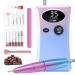 35000RPM Electric Nail Files Rechargeable 4000mAH Cadrim Professional Super Portable Nail Drill Acrylic Gel Kit Beginners Adjustable Speed Free Direction LCD Display Kit Manicure Pedicure Set Electric Pink&blue