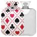 Naanle heart geometry heat bottle with reference transparent hot water bottle 2l large hot hot water bottle for bed handfoot warmer pain relief warmth and cold therapy winter
