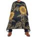 Waterproof Barber Cape -Sunflower on Black Background Cheetah Haircut Bib for Men Unisex Hair Cutting Cape(8rp1a)