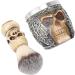 KUIKUI Beard Shaving Set - Stylish Skull Design Stainless Steel Bowl & Comfortable PP Handle Brush for a Perfect Shave | International Shipping Available - Buy Online on GoSupps.com
