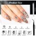1300Pcs Crystal Nail Rhinestones Set with Pickup Pen & Tweezer - Multi Shapes 3D Rhinestones for Nail Art, Makeup & Crafts - Transparent - Buy Online on GoSupps.com