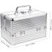 Frcolor Aluminum Makeup Vanity Case - Silver Cosmetic Organizer Box for Travel & Storage - Buy Online on GoSupps.com