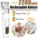 LiteBee Professional Dog Grooming Kit 2200mAh Rechargeable Cordless 3-Speed Pet Grooming Clippers & Complete Set of Dog Grooming Accessories (White) - Buy Online on GoSupps.com