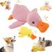Noovelo Calming Duck Toy 2024 New Calming Duck Dog Toy Calming Duck for Dogs Dogs Emotional Support Duck Cute Quacking Stuffed Duck Dog Toy. (S-Yellow+L-Pink)
