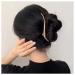 Iaceble Minimalist Metal Hair Clip Barrette Large Long Alligator Hair Clips Pin Boho Gold Hair Barrettes S Shape Hair Clip Barrette Accessory for Women and Girl Headdress (Gold)