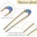 8 Metal U Shaped Hair Pins in Gold and Silver for Women and Girls - Hair Fork, French Hair Pin, Chignon Pins, Hair Chopsticks - Hair Accessories - Buy Online on GoSupps.com